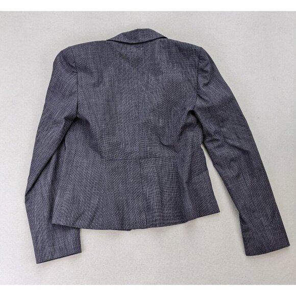 Ann Taylor Factory Women's Blazer Size 4 Blue One-Button Suit Jacket Career - Picture 10 of 10